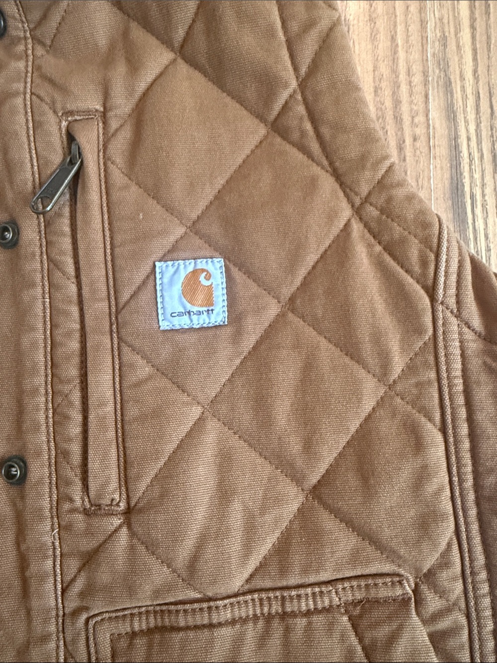 Carhartt Women's Rugged Flex Relaxed Fit Canvas Insulated Rib Collar Vest XS - Picture 4 of 7